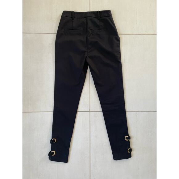 Asilio Revolve Pants High Rise Skinny Grommet Tie Hem - Picture 4 of 9